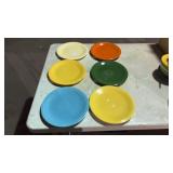 Set of 6 Fiesta Ware Plates Assorted Colors