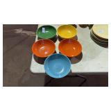 Set of 5 Fiesta Ware Bowls Assorted Colors