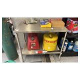 2-Tier Metal Work Table NO CONTENTS