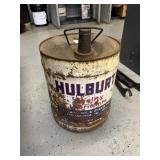 Vintage 5-gallon Hulburt Quality Lubricants metal