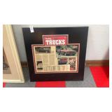 Truckin Classic Trucks Framed Display 22x22 in