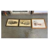 Vintage Framed Car Pictures