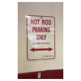 Hot Rod Parking Sign