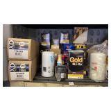 Shelf lot of Oil Filters