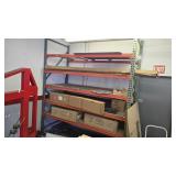 Heavy metal shelving 8.5 ft long x 45 inches deep
