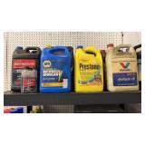 Shelf Lot of Coolant, Hydraulic Oil, various
