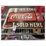 2 vintage metal Coca-Cola Signs