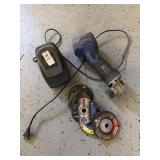 Cordless Angle Grinder w/ 2 Batteries, Battery