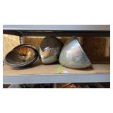 Vintage Chrome Headlight Buckets