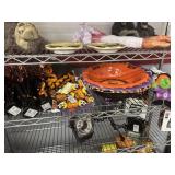 Shelf Lot of Halloween Decor