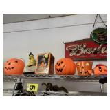 Shelf Lot of Halloween Decor