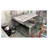 Metal Table, Racks, chemicals