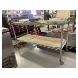 2 Level Rolling Metal Shelf