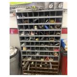 Heavy-duty steel pigeonhole bin unit