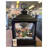 Santa in Sleigh Lighted Water Musical Lantern