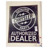 Chrysler Genuine Parts Authorized Dealer tin