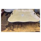 Ceramic Serving Plates with Wire Stands