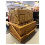 Vintage Weaved Sewing Baskets