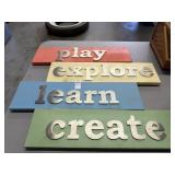 Play, Explore, Learn, Create Signs