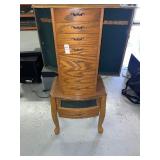 Wooden jewelry cabinet -* no contents