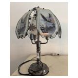 Eagle Themed Glass Shade Touch Lamp