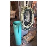 Garden Hoses, Cement Mix and Green Pipe