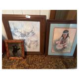 Framed Nature Drawings