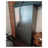 Metal wardrobe 72" high, 42" wide, 21" deep no