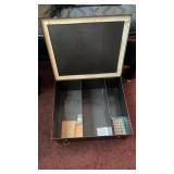 Black metal storage box