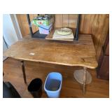 Antique Wooden Folding Table w/ Chair