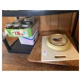 Rooster Clock, Cutting Boards, Masons Jars, Etc