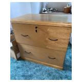 2 drawer filing cabinet with contents
