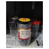 Lot of 3 jars of rivets