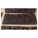 1920 Pennsylvania License Plate