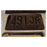 1930 Pennsylvania License Plate