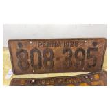 1928 Pennsylvania License Plate