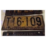 1926 Pennsylvania License Plate
