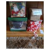 Christmas ornament lot coal etc.