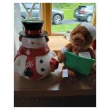 Christmas bear and cookie jar lot