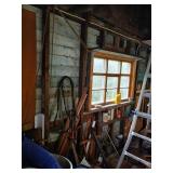 Contents of back garage wall