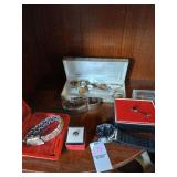 Lot of misc jewelry, tie clasps,cuff links,