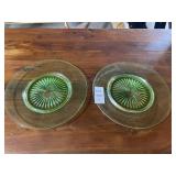 2 uranium glass plates
