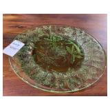 Vintage uranium Floral Poinsettia pattern glass