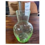 Vintage uranium nightstand water carafe/ vase