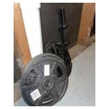 4 Golds Gym 10lb standard cast iron weight plates