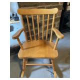 Childs wooden rocking chair