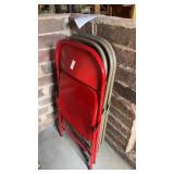 Lot of 4 Foldable Metal Chairs