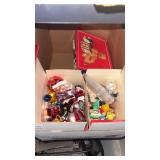 Box of Vintage Christmas Ornaments