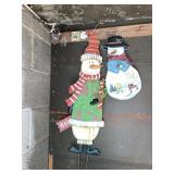 Snowman metal  yard decor