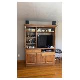 Wooden Entertainment Center NO CONTENTS